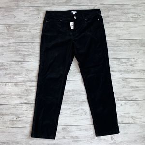 J Jill Velvet like Black Pants 6, 12P NWT
